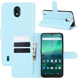 Nokia 1.3 Genuine Wallet Leather Flip Stand Case Cover (Sky Blue) Nokia 1.3 Genuine Wallet Leather Flip Stand Case Cover (Sky Blue)